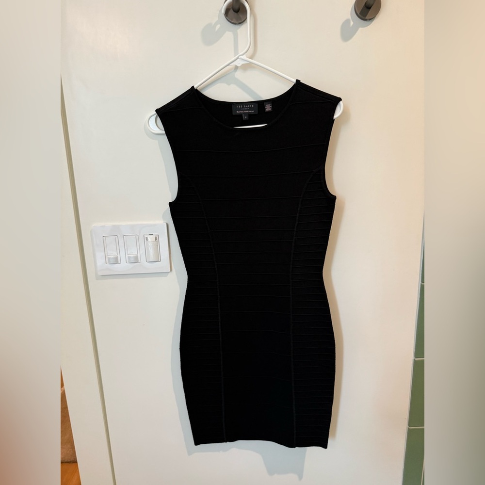 Ted Baker Black Sleeveless Midi Dress
